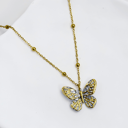 Gold Filigree Butterfly Necklace – MXW Jewellery