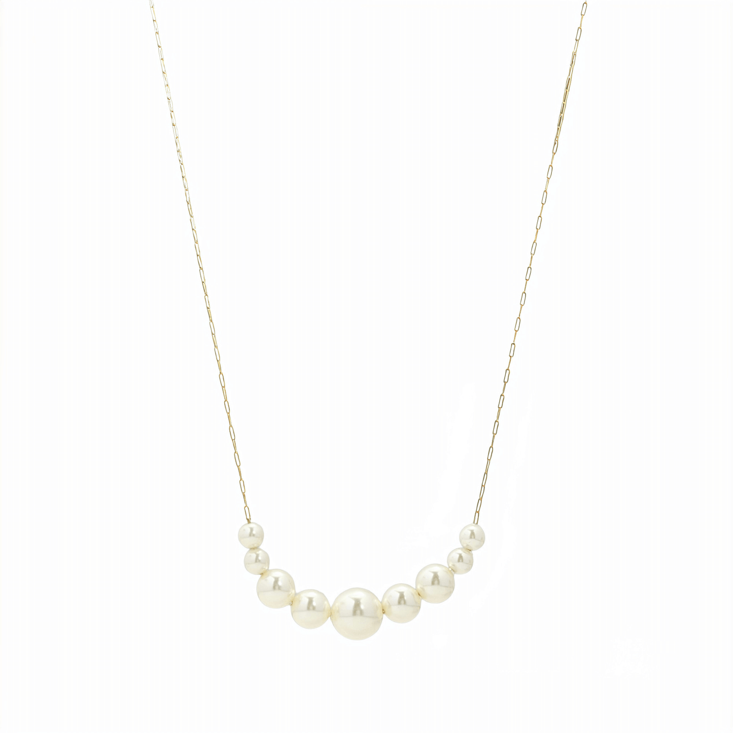 Gold Graduated Crystal Pearl Necklace – MXW Jewellery