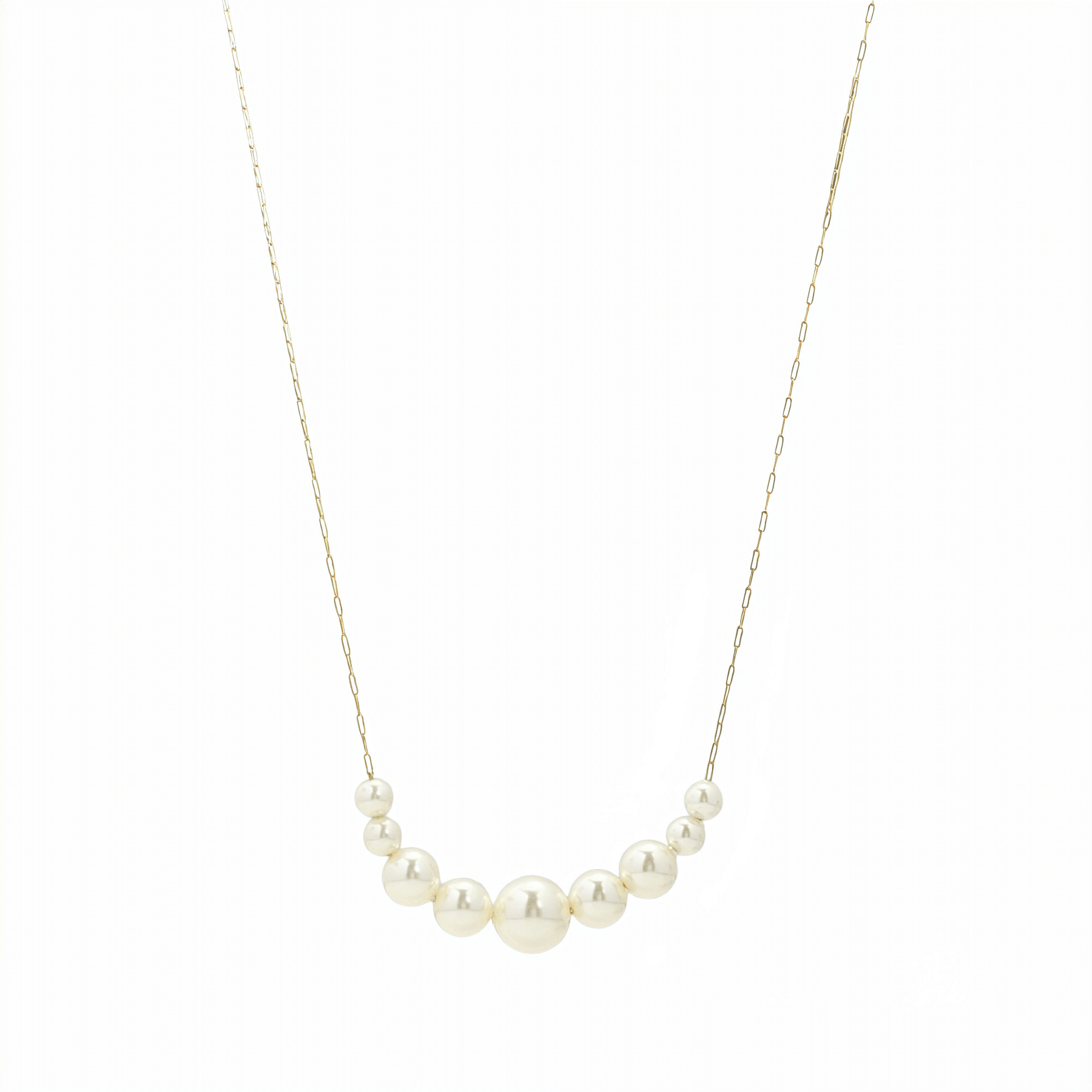 Gold Graduated Crystal Pearl Necklace – MXW Jewellery