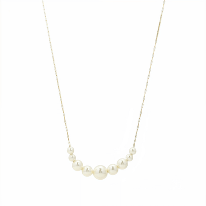 Gold Graduated Crystal Pearl Necklace – MXW Jewellery