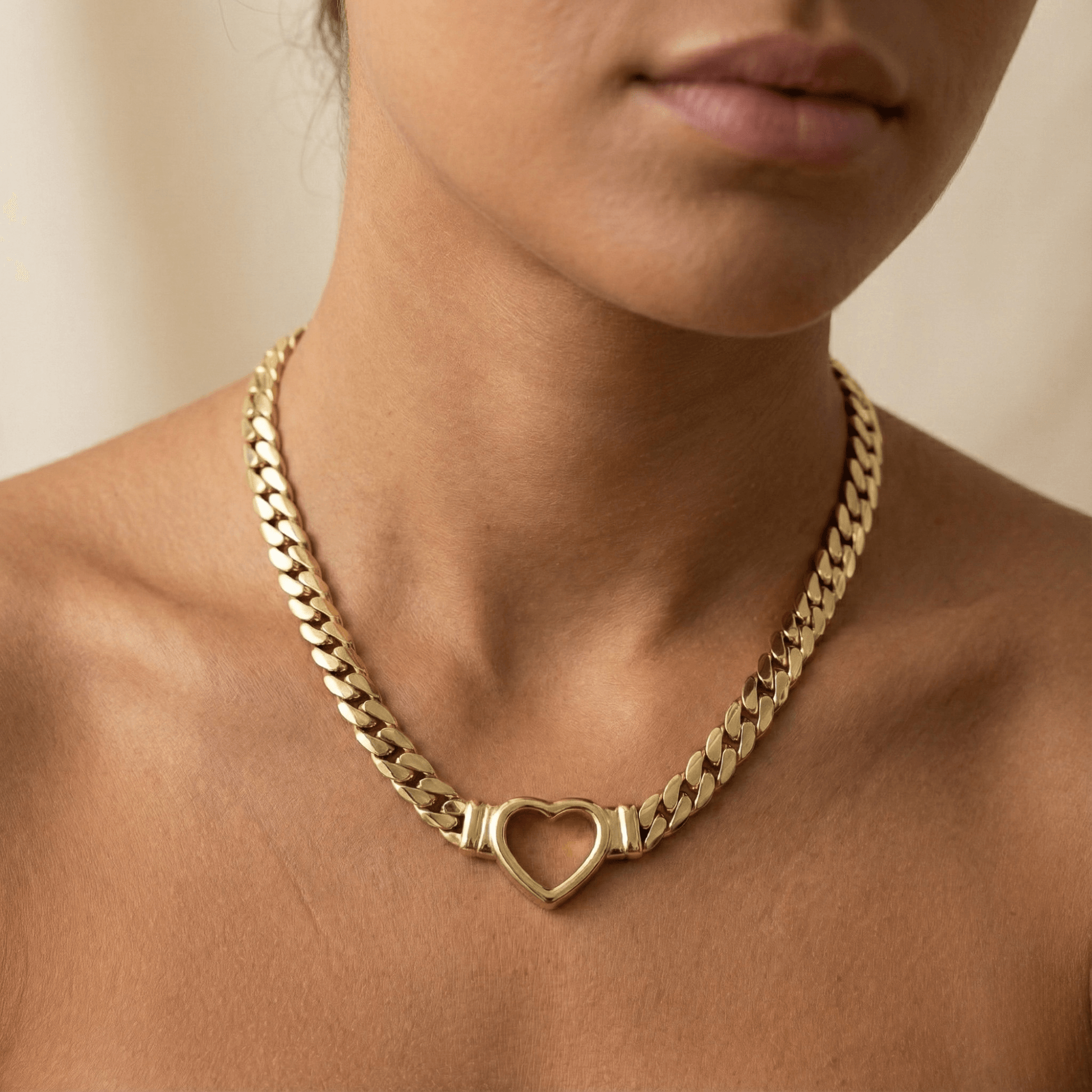 Gold Heart Link Pendant Necklace – MXW Jewellery