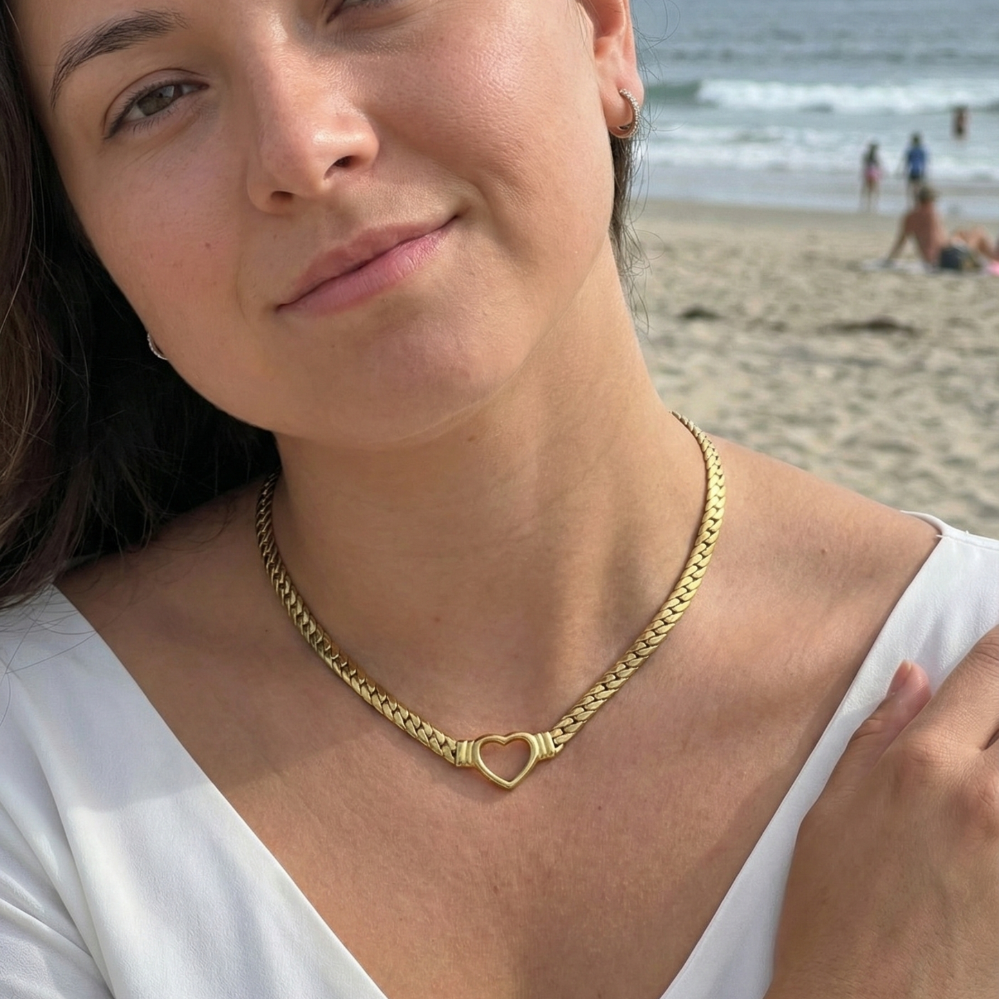 Gold Heart Link Pendant Necklace – MXW Jewellery