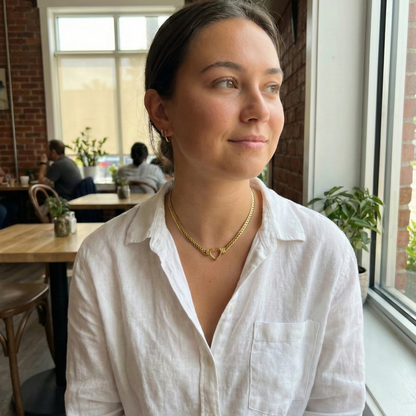 Gold Heart Link Pendant Necklace – MXW Jewellery