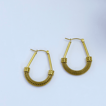 Gold Mesh Hoop Earrings – MXW Jewellery
