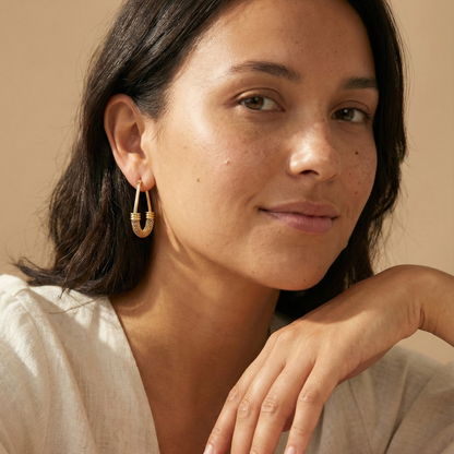 Gold Mesh Hoop Earrings – MXW Jewellery