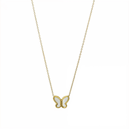 Gold Mother-of-Pearl Butterfly Necklace – MXW Jewellery