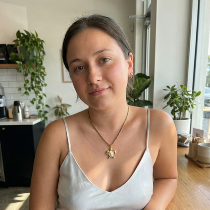 Gold Mother-of-Pearl Turtle Necklace – MXW Jewellery