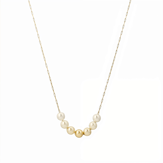 Gold Ombre Crystal Pearl Necklace – MXW Jewellery