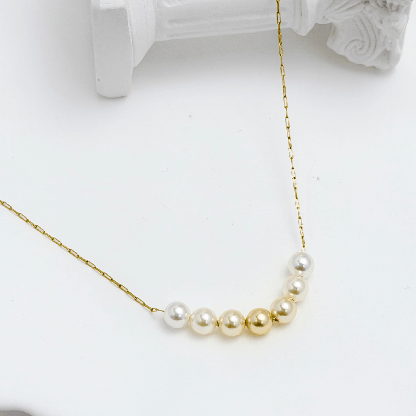 Gold Ombre Crystal Pearl Necklace – MXW Jewellery