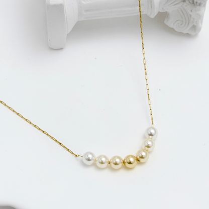 Gold Ombre Crystal Pearl Necklace – MXW Jewellery
