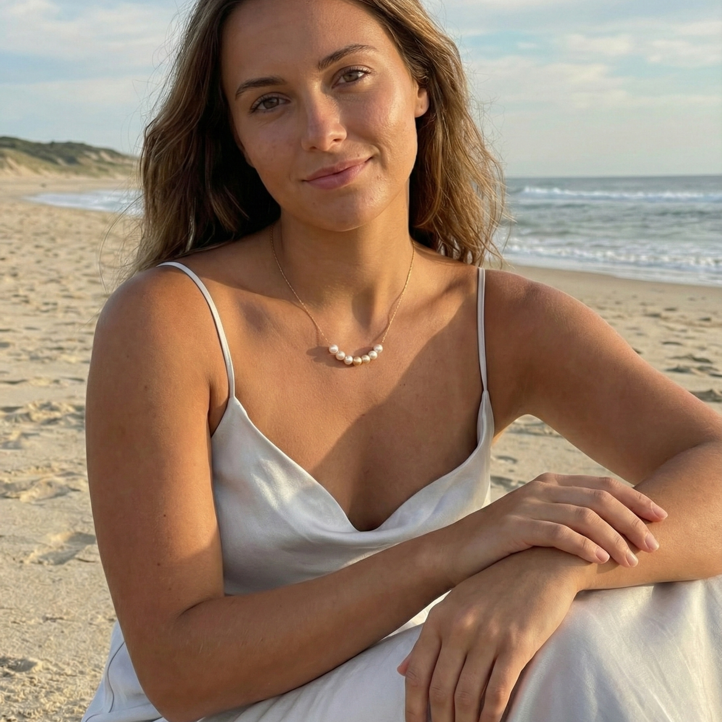 Gold Ombre Crystal Pearl Necklace – MXW Jewellery