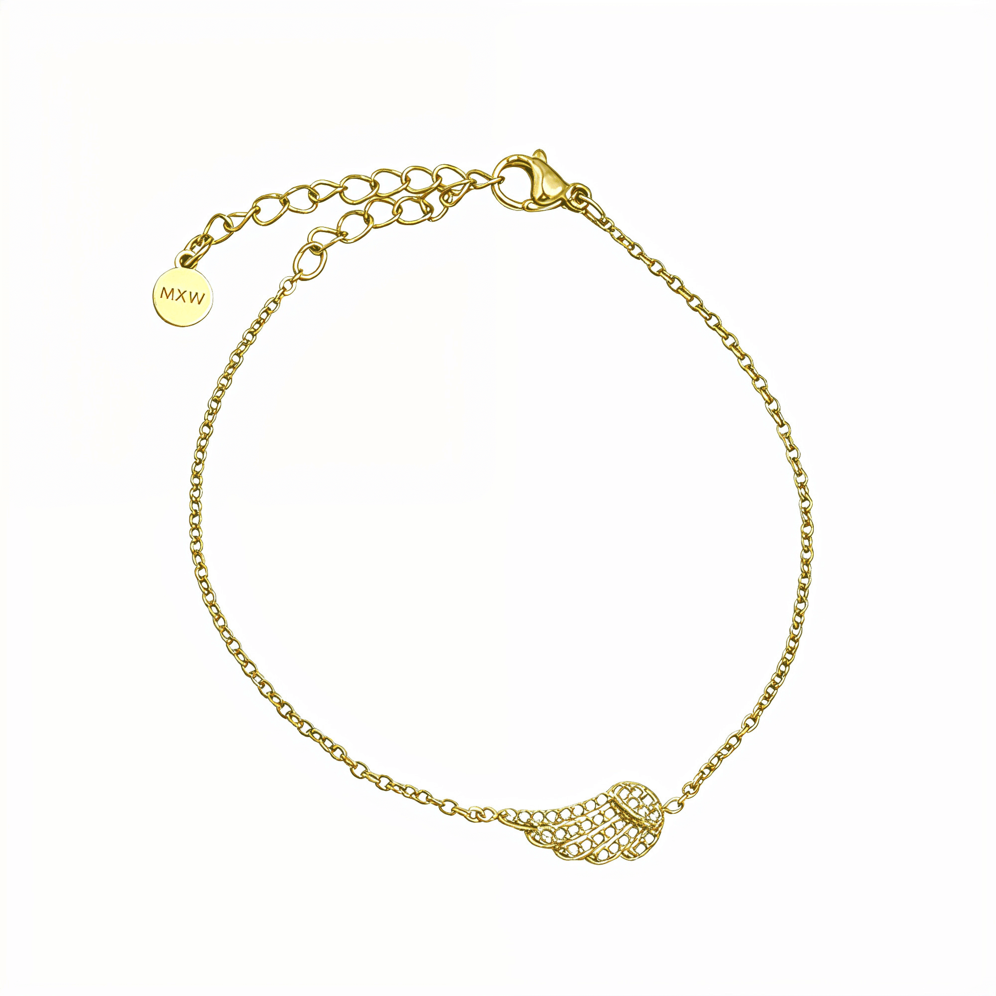 Gold Pavé Angel Wing Bracelet – MXW Jewellery