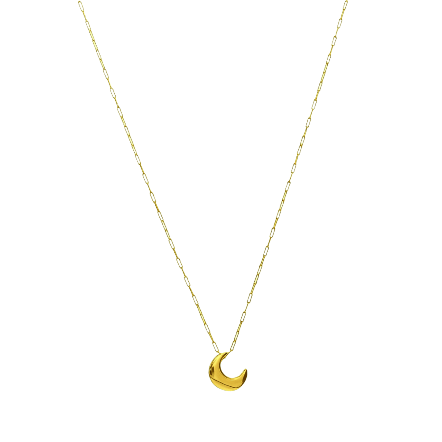 Gold Petite Crescent Moon Necklace – MXW Jewellery