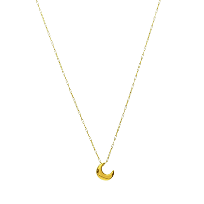 Gold Petite Crescent Moon Necklace – MXW Jewellery