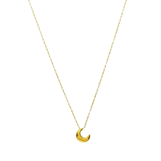 Gold Petite Crescent Moon Necklace – MXW Jewellery