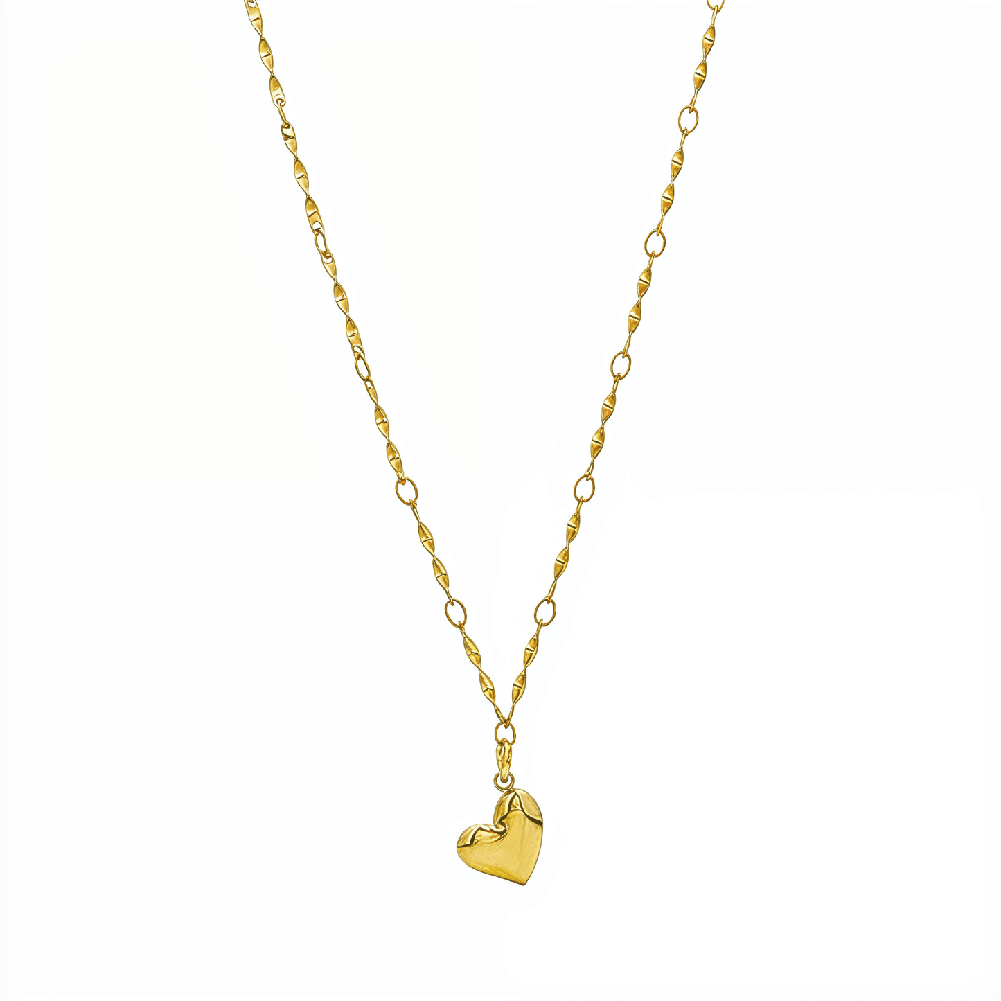 Gold Petite Heart Necklace – MXW Jewellery