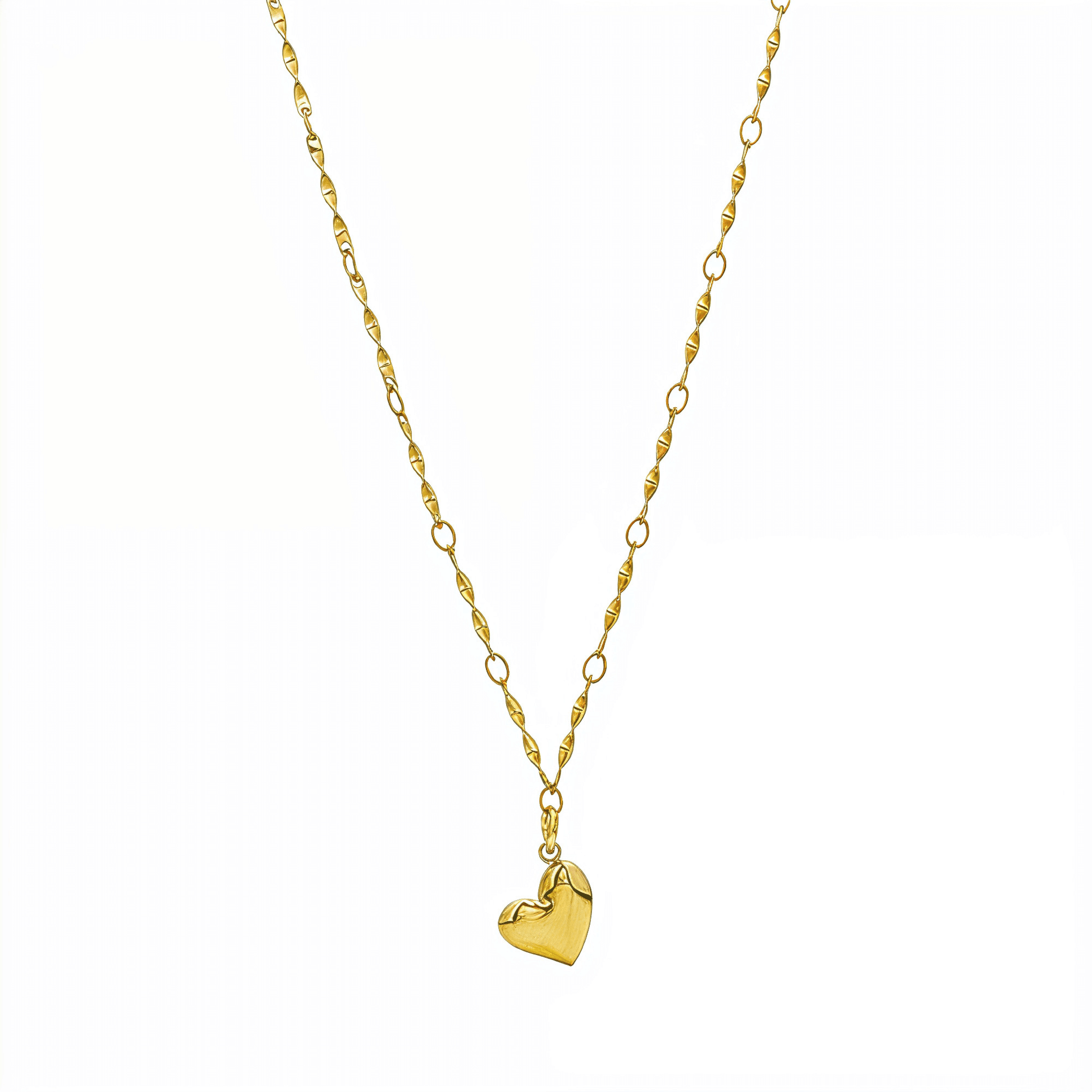 Gold Petite Heart Necklace – MXW Jewellery