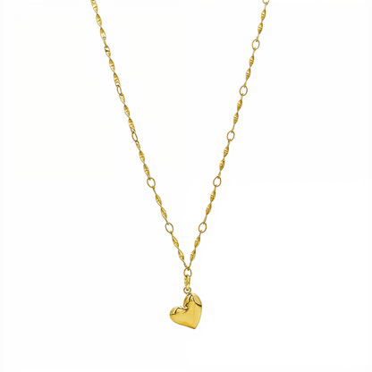 Gold Petite Heart Necklace – MXW Jewellery