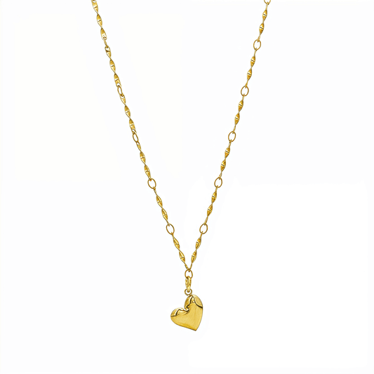 Gold Petite Heart Necklace – MXW Jewellery