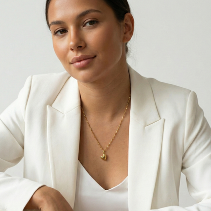 Gold Petite Heart Necklace – MXW Jewellery