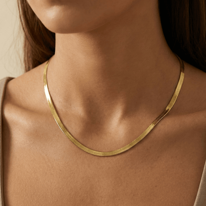 Gold Snake Chain Necklace – MXW Jewellery