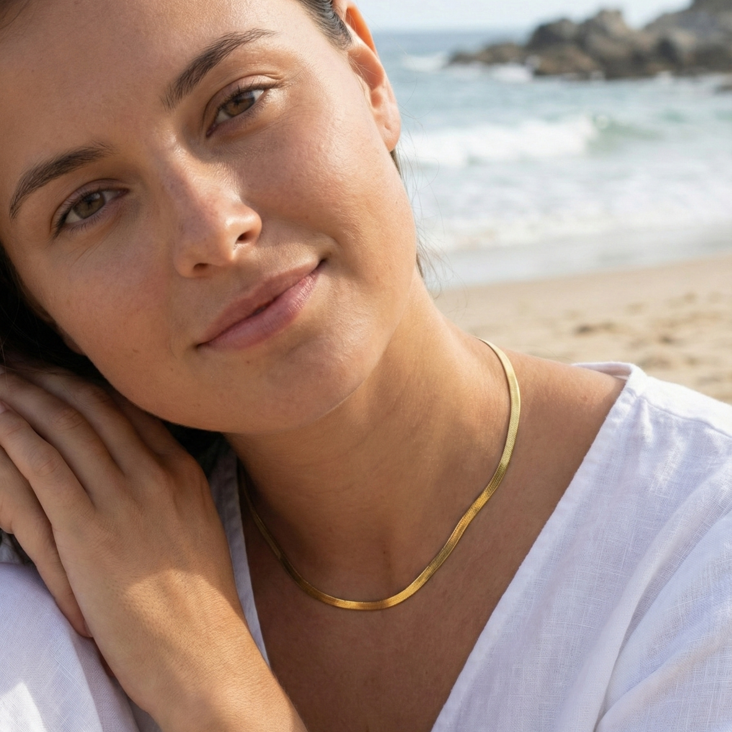 Gold Snake Chain Necklace – MXW Jewellery