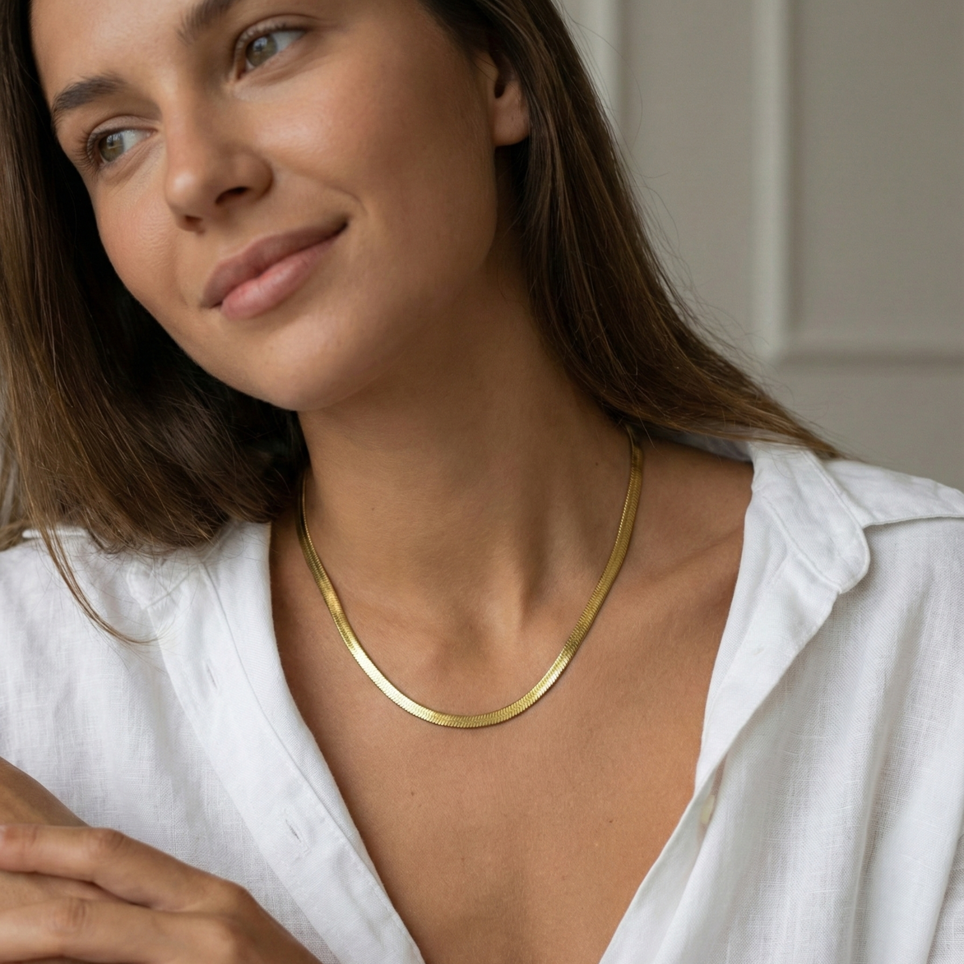 Gold Snake Chain Necklace – MXW Jewellery