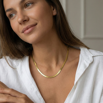 Gold Snake Chain Necklace – MXW Jewellery