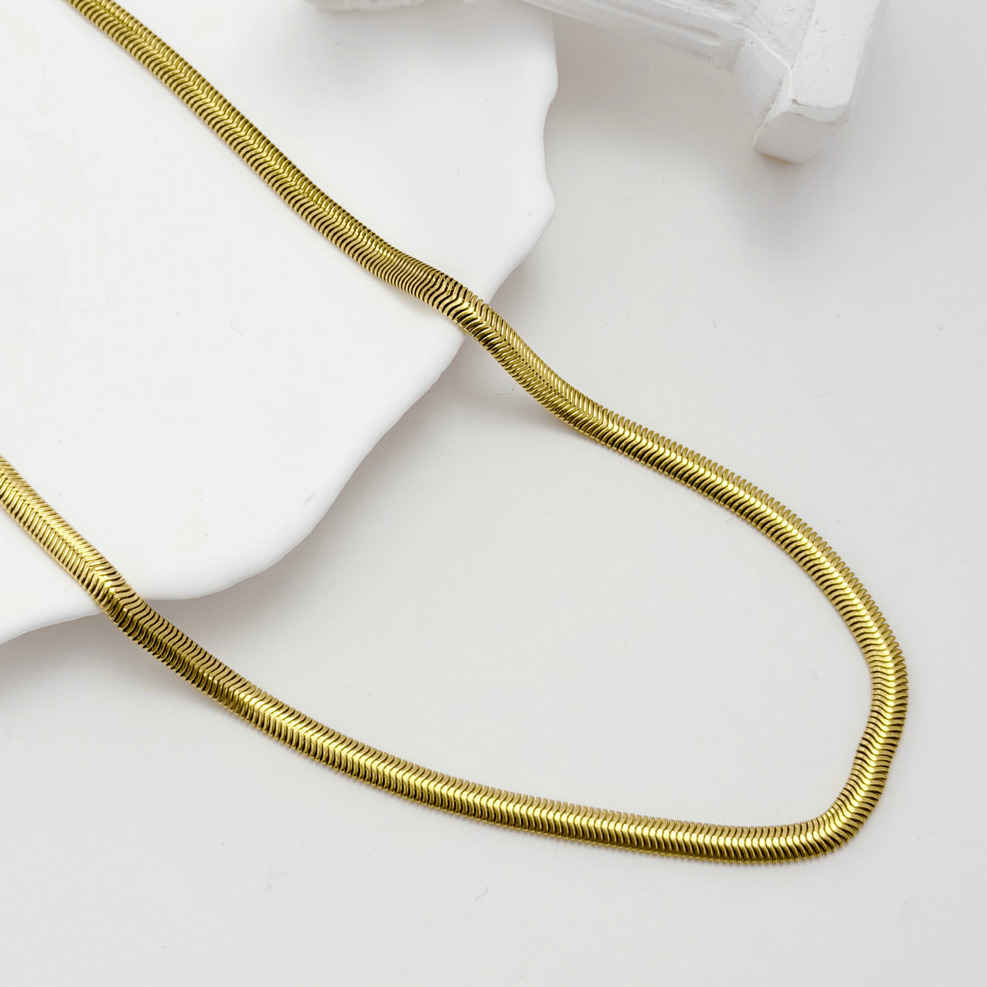 Gold Soft Snake Chain Necklace – MXW Jewellery