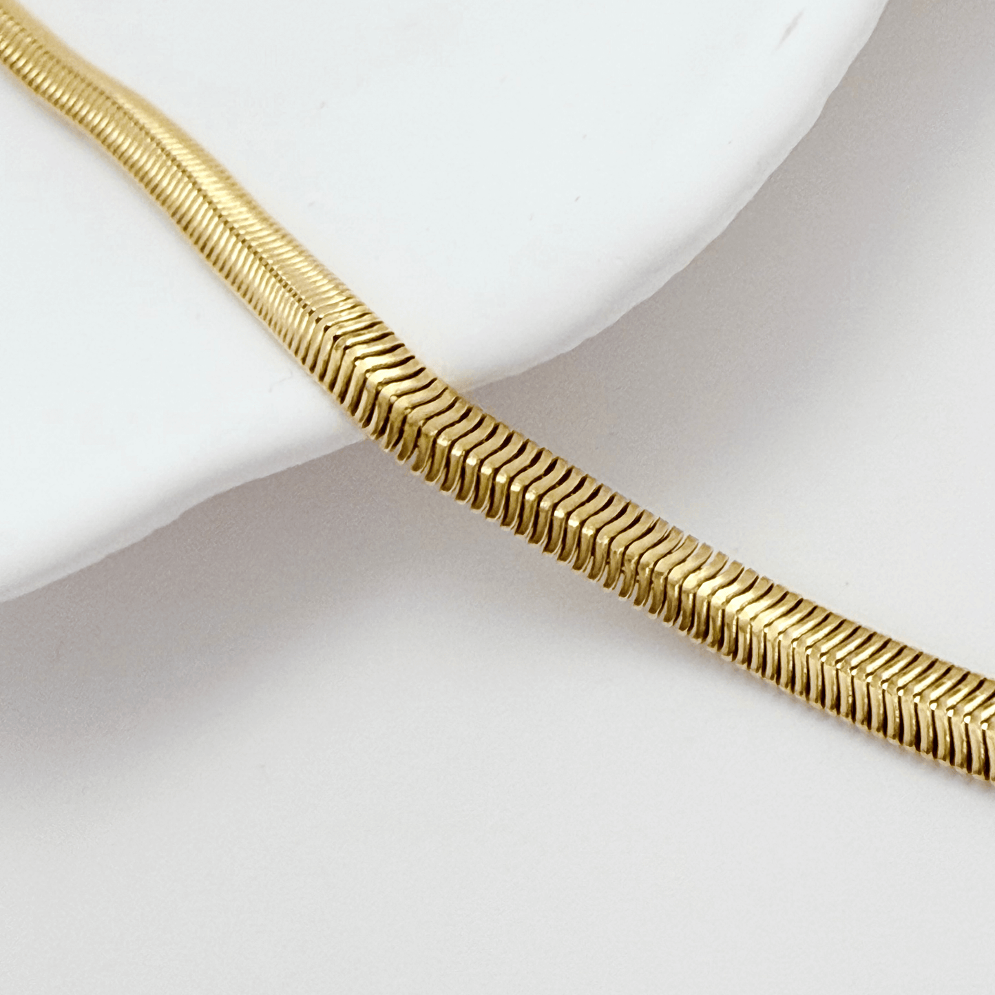 Gold Soft Snake Chain Necklace – MXW Jewellery