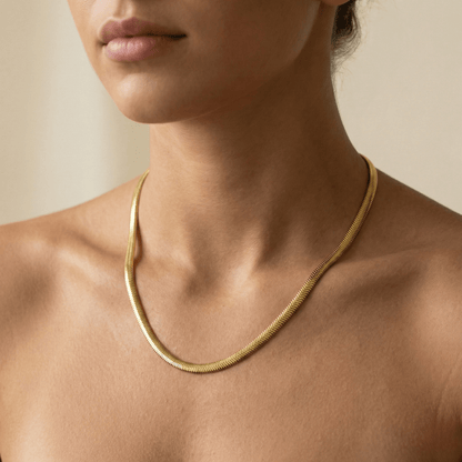 Gold Soft Snake Chain Necklace – MXW Jewellery