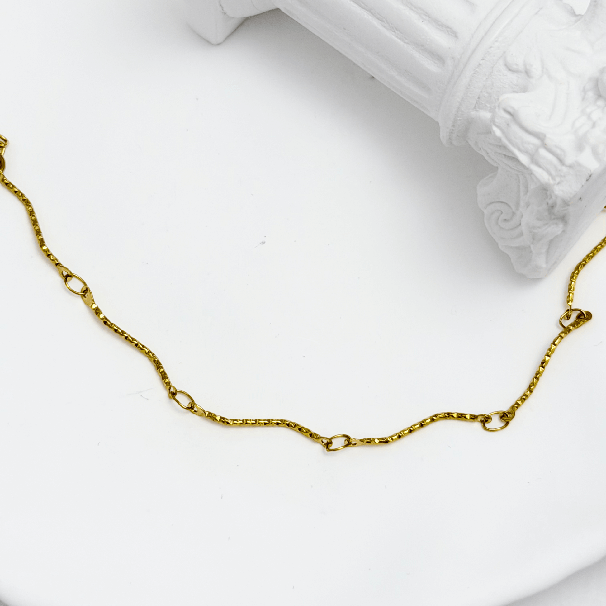 Gold Wave Link Chain Bracelet – MXW Jewellery