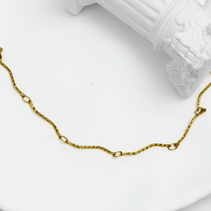 Gold Wave Link Chain Bracelet – MXW Jewellery