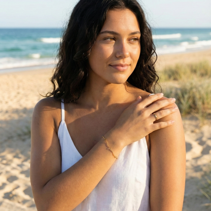 Gold Wave Link Chain Bracelet – MXW Jewellery