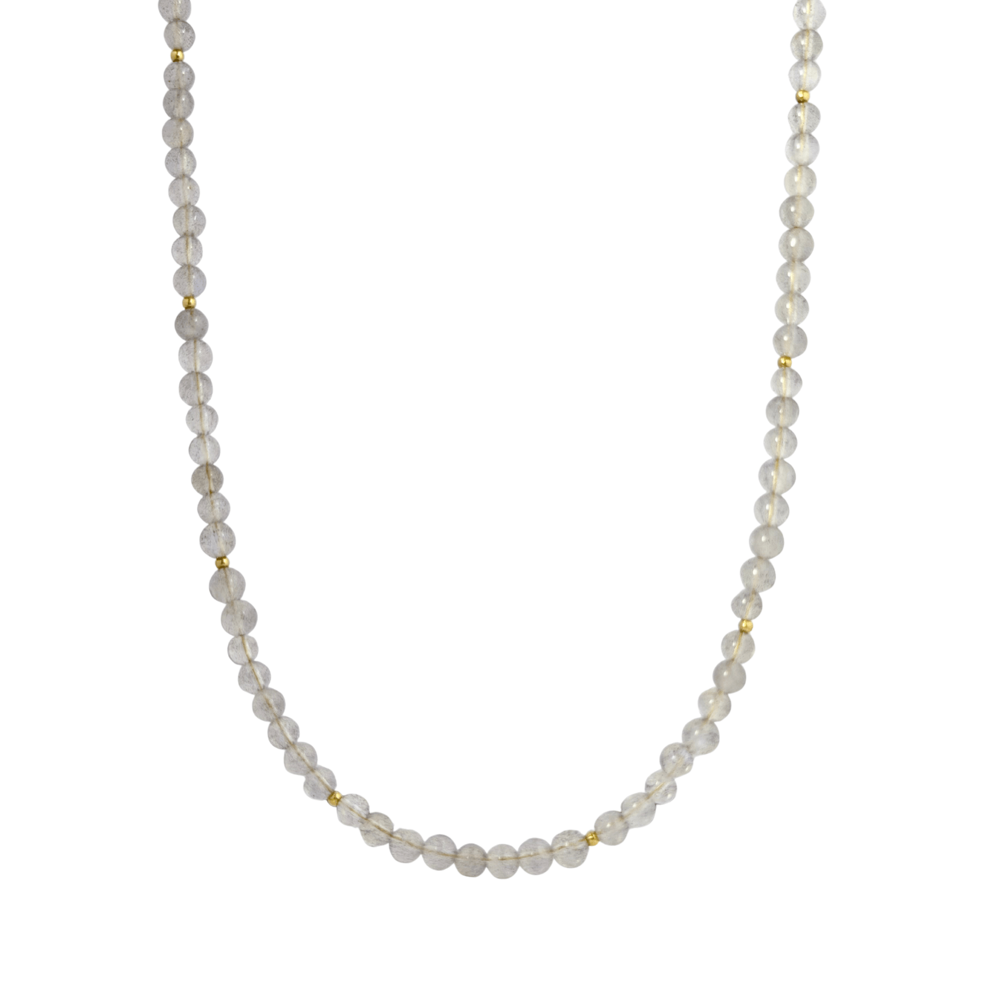 Grey Moonstone Beaded Necklace – MXW Jewellery