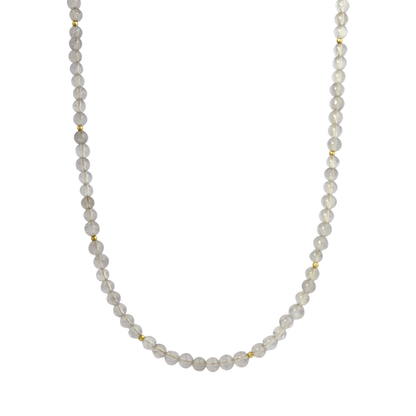 Grey Moonstone Beaded Necklace – MXW Jewellery