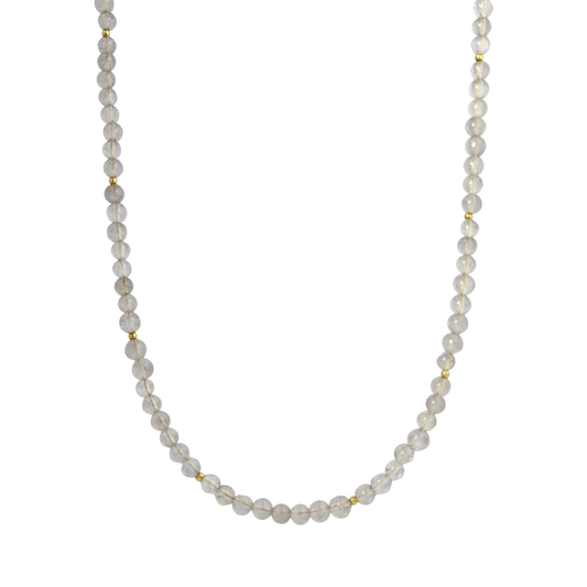 Grey Moonstone Beaded Necklace – MXW Jewellery
