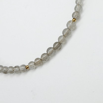 Grey Moonstone Beaded Necklace – MXW Jewellery