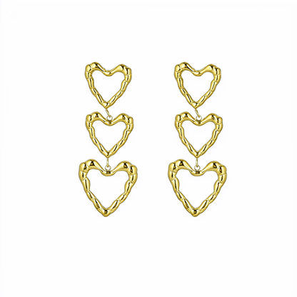 Linked Heart Drop Earrings – MXW Jewellery