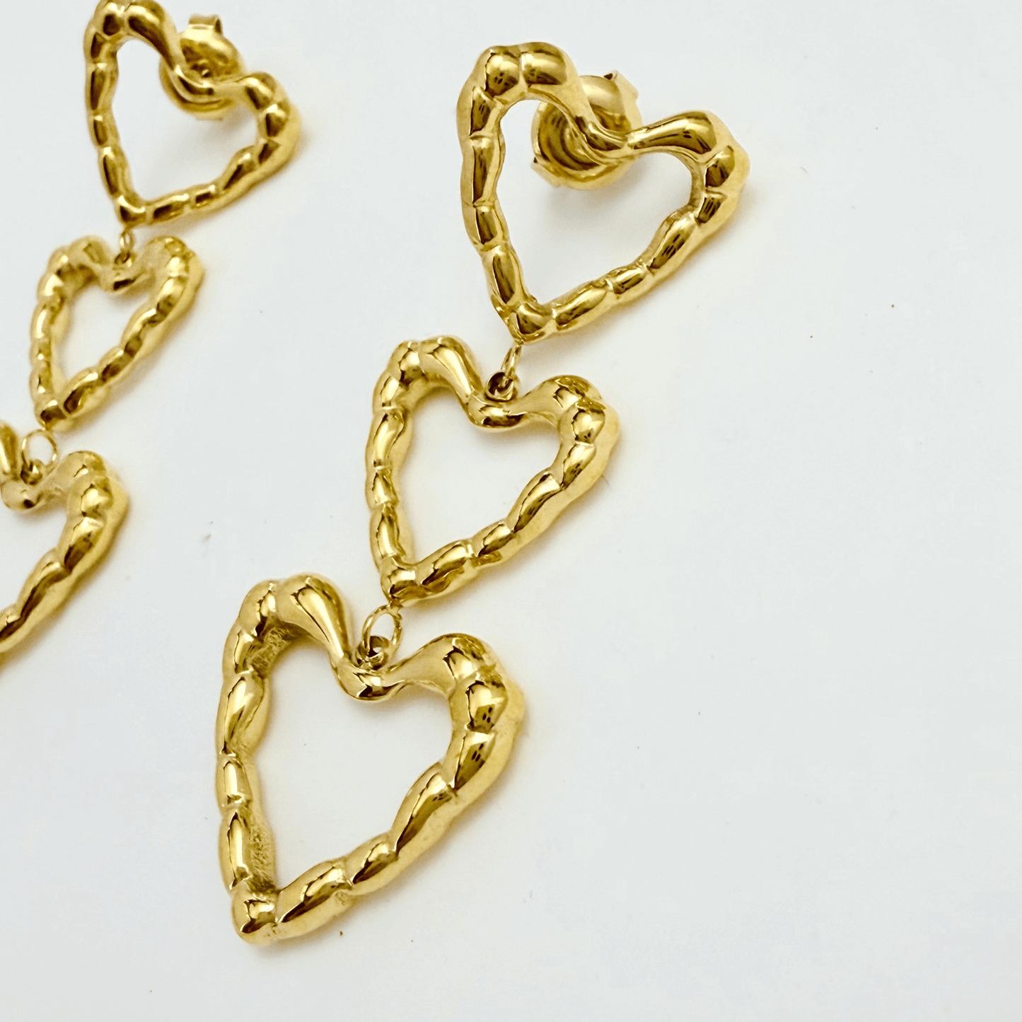 Linked Heart Drop Earrings – MXW Jewellery