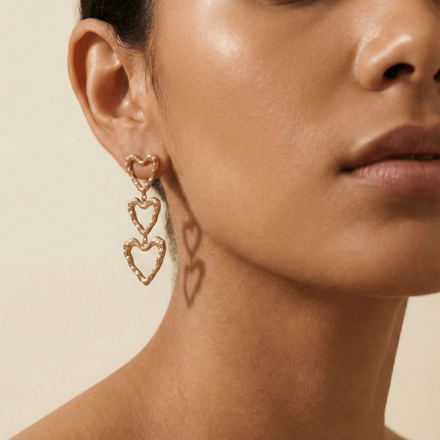 Linked Heart Drop Earrings – MXW Jewellery