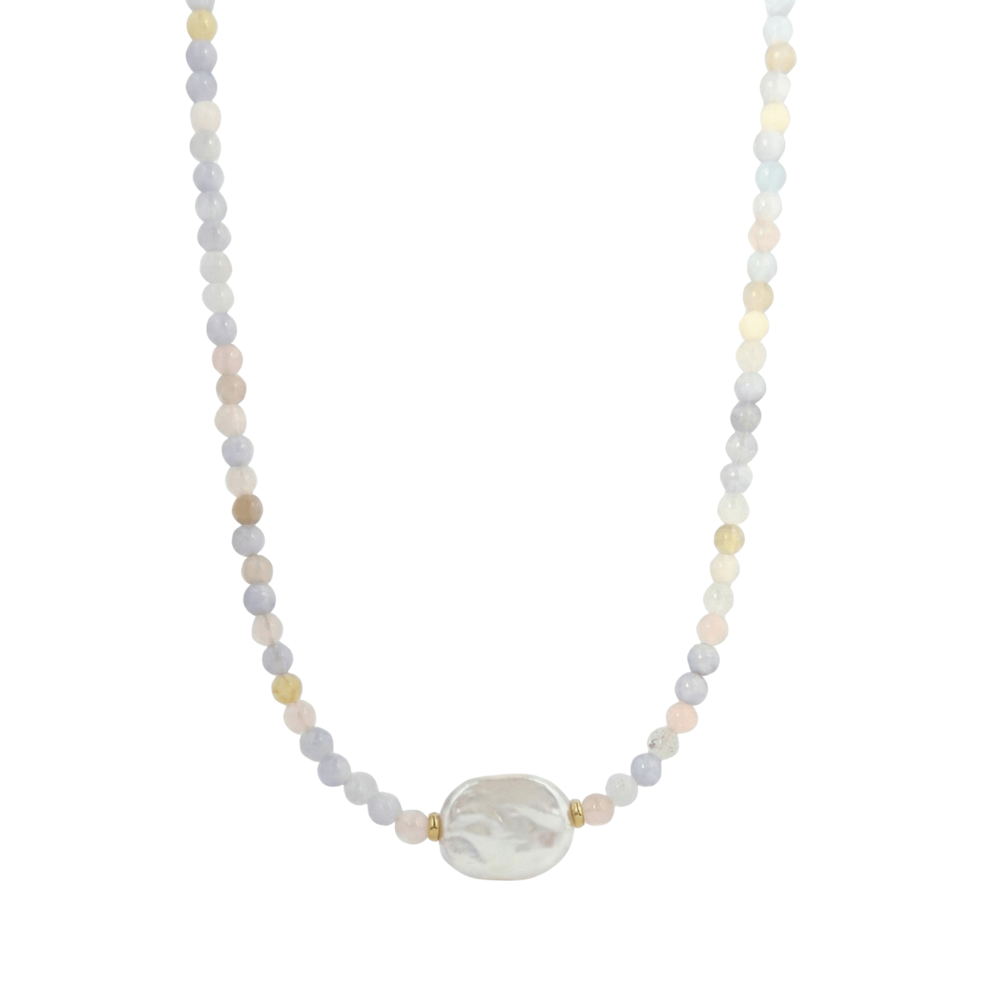 Morganite Strength Baroque Pearl Necklace – MXW Jewellery