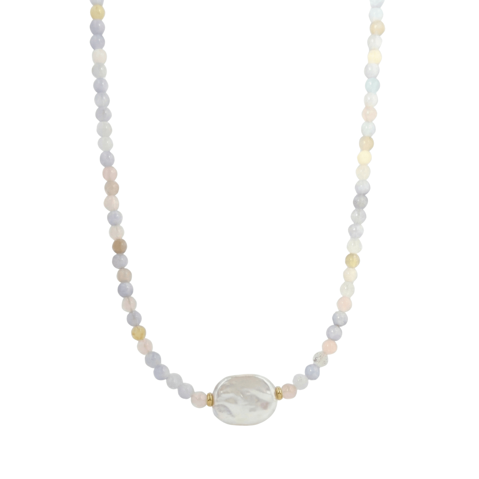 Morganite Strength Baroque Pearl Necklace – MXW Jewellery