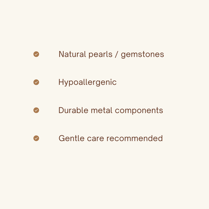 Beaded jewellery features – natural pearls and gemstones with durable metal components – MXW Jewellery