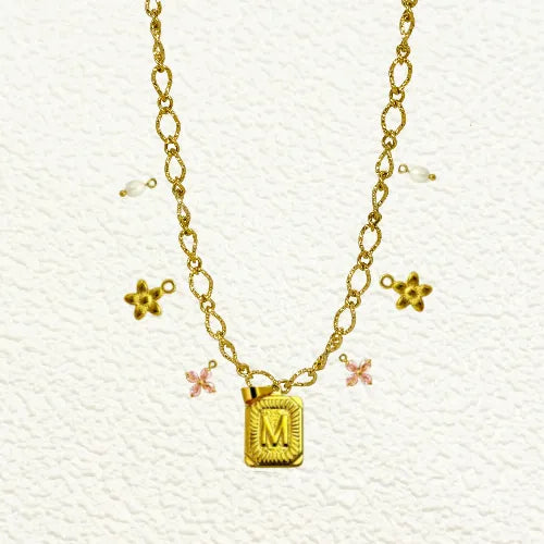 Custom Extra Thick Linked Chain Charm Necklace