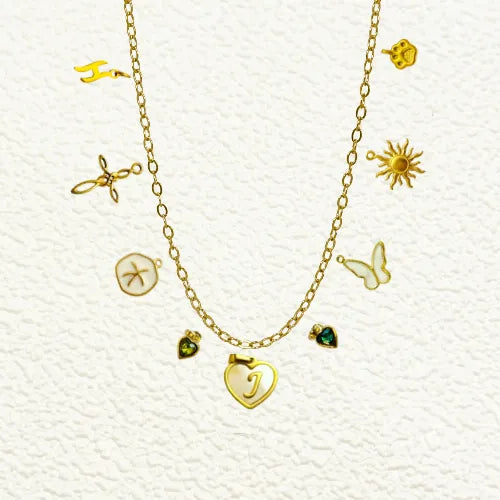 Custom Medium Thick Linked Chain Charm Necklace