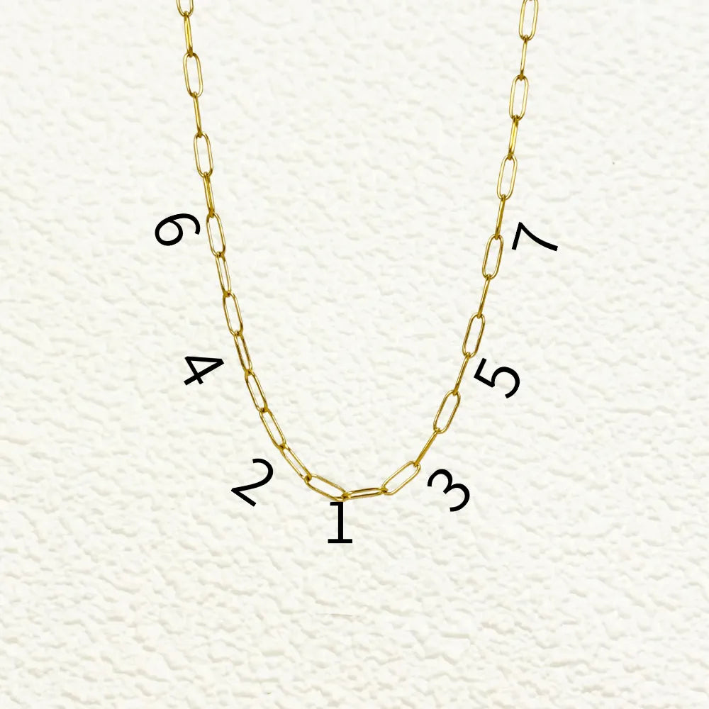 Custom Medium Thick Linked Chain Charm Necklace