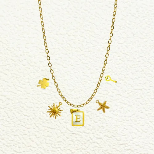 Custom Medium Thick Linked Chain Charm Necklace