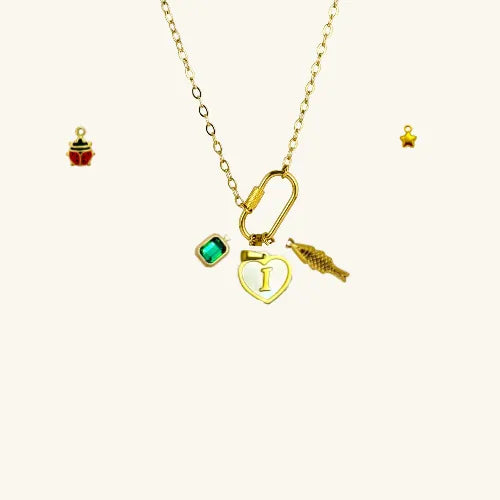 DYO – Detachable Charm Rectangular Ring Necklace