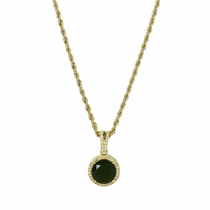 Noir Halo Zircon Rope Chain Necklace – MXW Jewellery